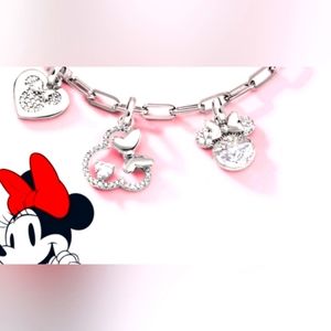 🖤🎀🖤Disney Minnie & Mickey Mouse Charm Bracelet🎀